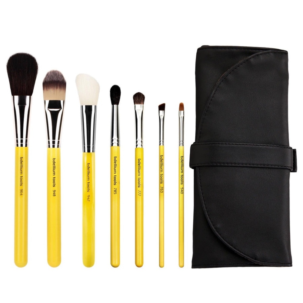 Bdellium Tools STUDIO BASIC 7PC. BRUSH SET WITH ROLL-UP POUCH - Brand New